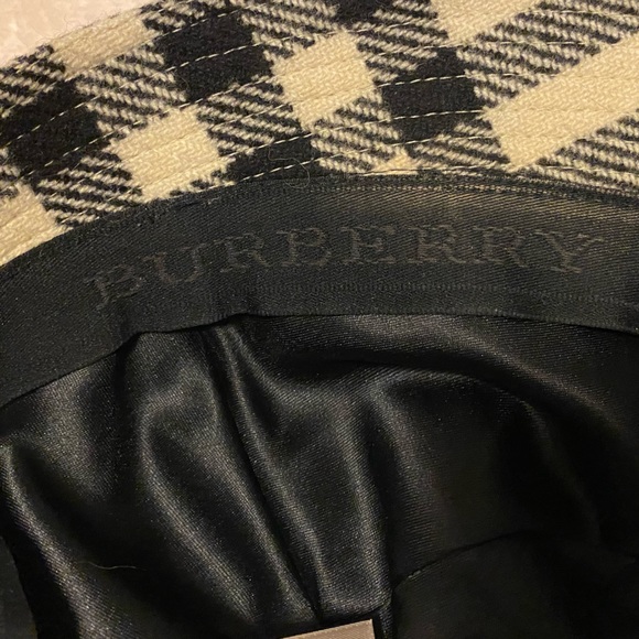 Burberry Gray Nova Check wool and cashmere bucket hat, vintage, size medium - Picture 8 of 11